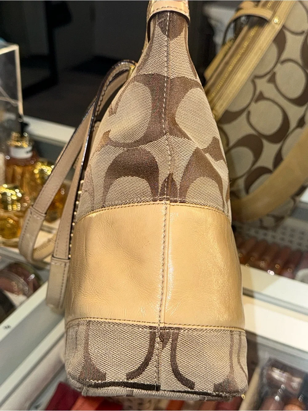Vintage Coach Signature Stripe Tote Bag 💛✨
